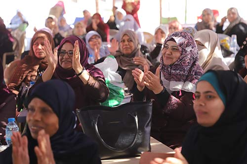 Women attend a recreation day at Al-Gouna Resort.