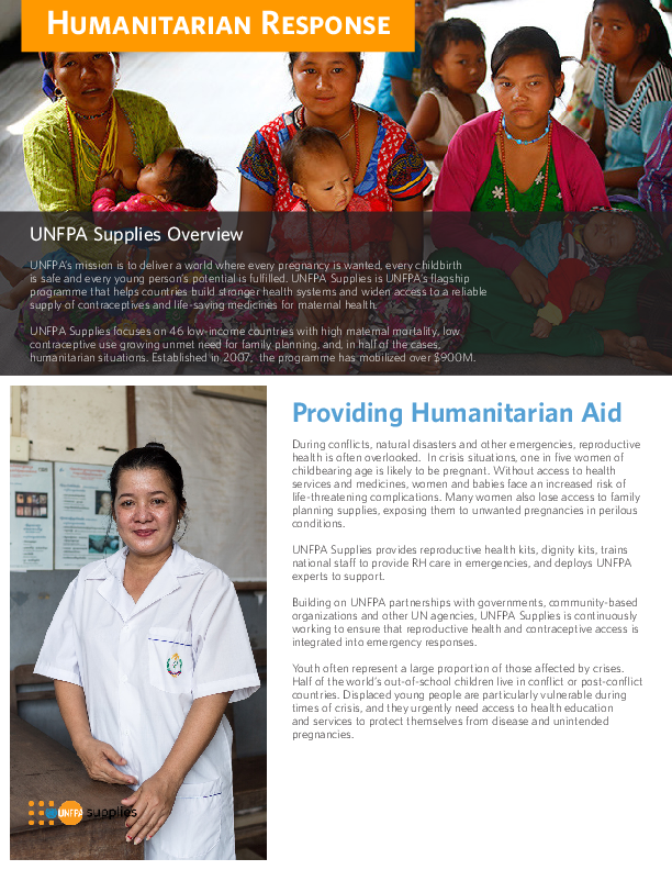 UNFPA Supplies 2015: Humanitarian Response