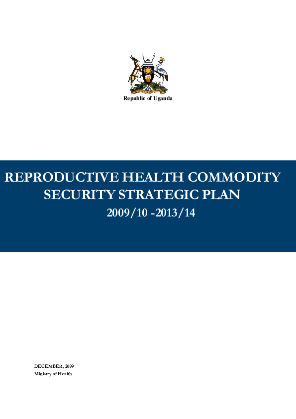 Reproductive Health Commodity Security Strategic Plan