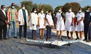 Piloting drones to deliver life-saving products for women in…