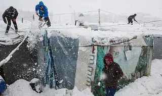 Fierce winter weather batters displaced Syrians throughout region