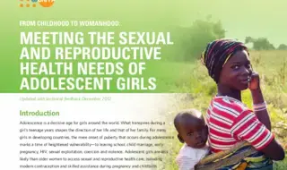 Adolescent Girl's Sexual and Reproductive Health Needs