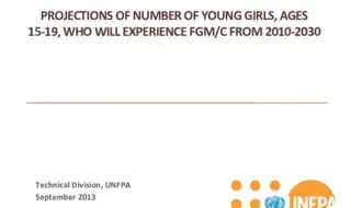 Projections of number of girls, ages 15-19, who will experience…