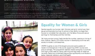 UNFPA Supplies 2015: Gender