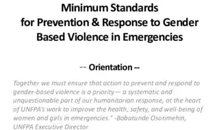 GBViE Minimum Standards Orientation Presentation