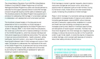 Preventing and responding to child marriage in humanitarian…
